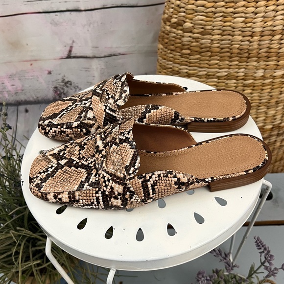 ASOS Design Majestic Mule Loafer in Natural Snake Women’s 10 - Picture 6 of 7